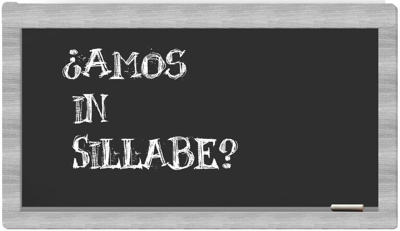 ¿Amos en sílabas?