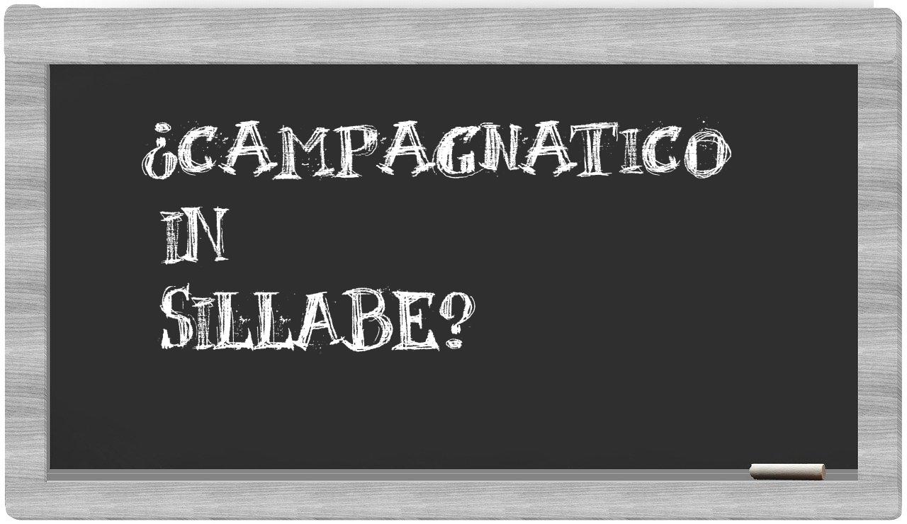 ¿Campagnatico en sílabas?