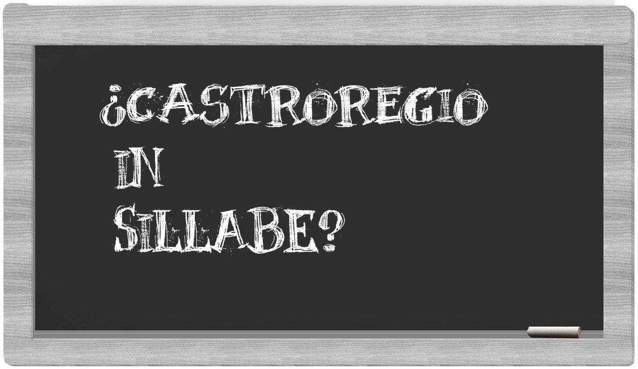 ¿Castroregio en sílabas?