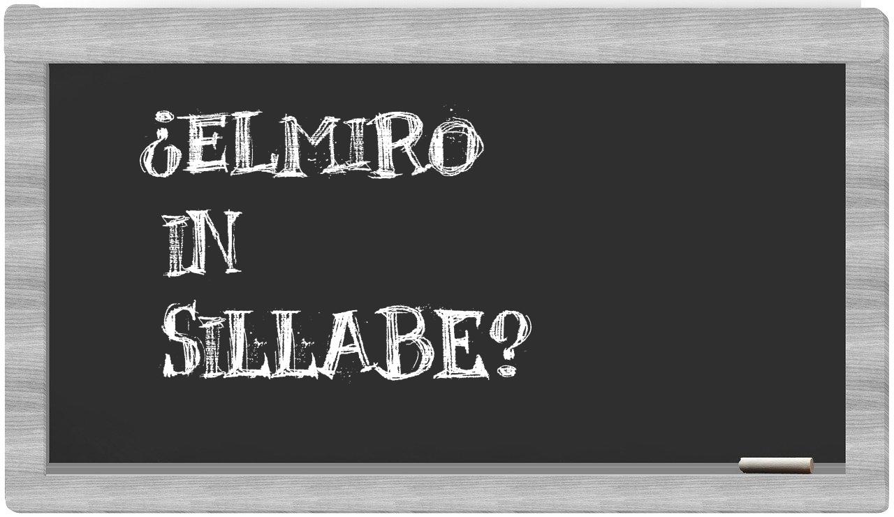 ¿Elmiro en sílabas?