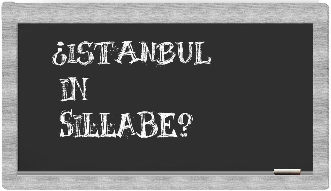 Istanbul in syllables