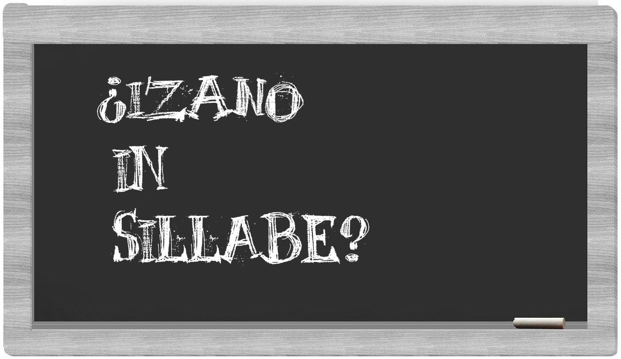 ¿Izano en sílabas?