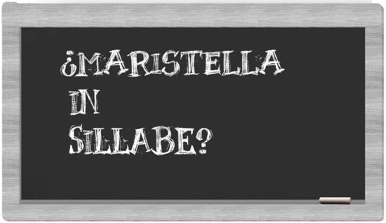 Maristella in syllables