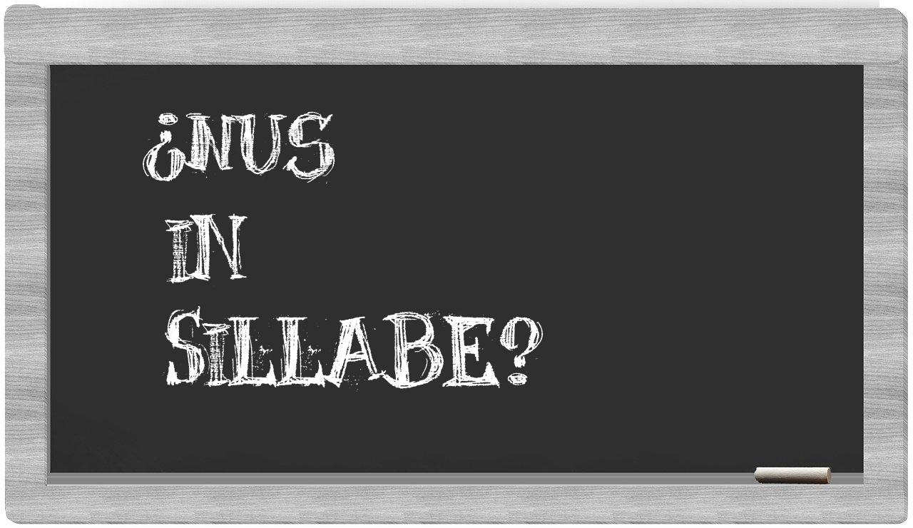 ¿Nus en sílabas?