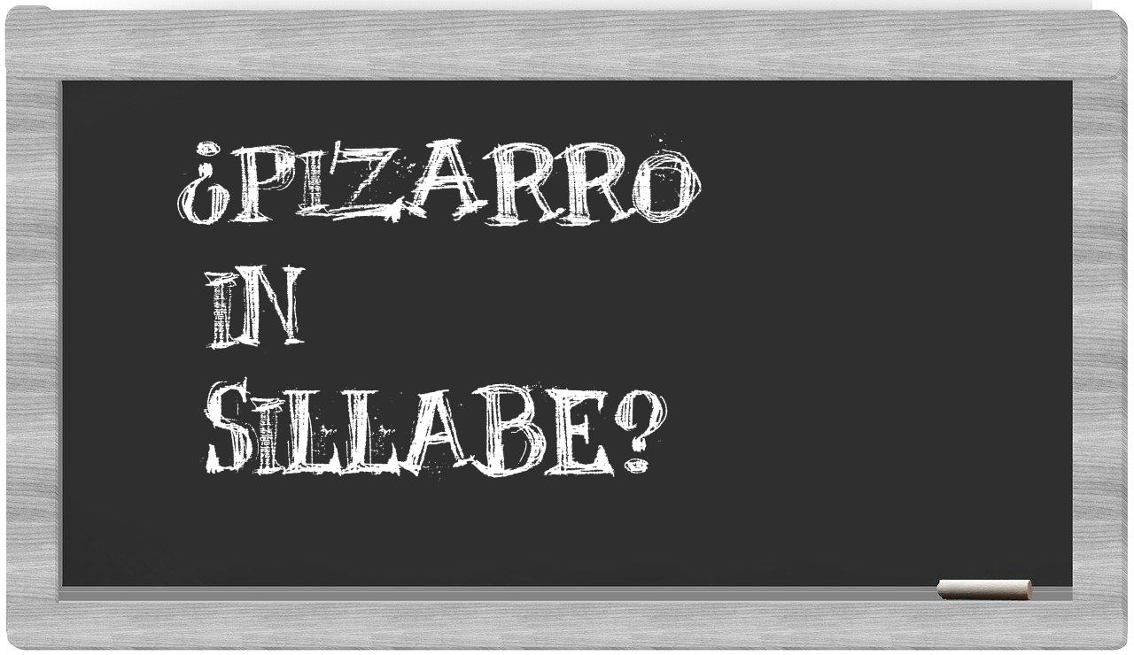 ¿Pizarro en sílabas?