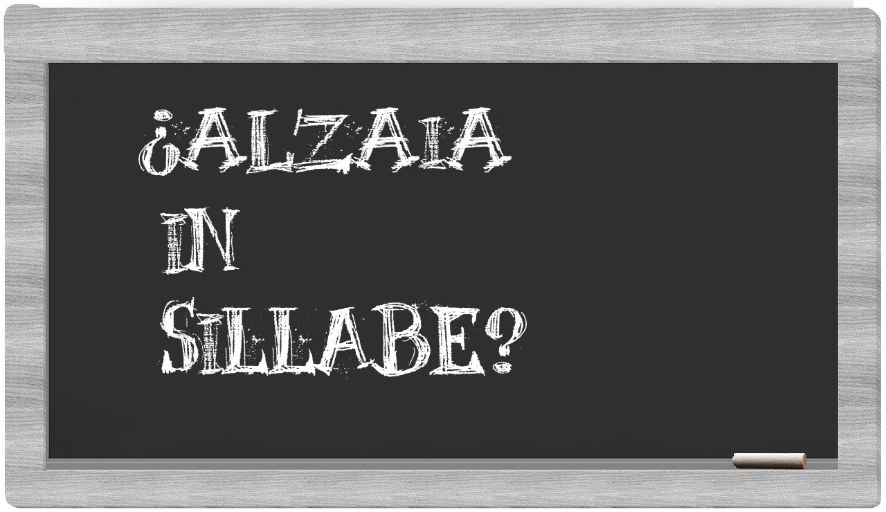 ¿alzaia en sílabas?