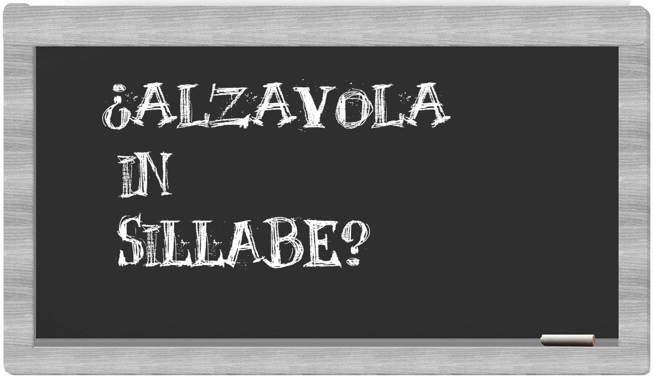 ¿alzavola en sílabas?