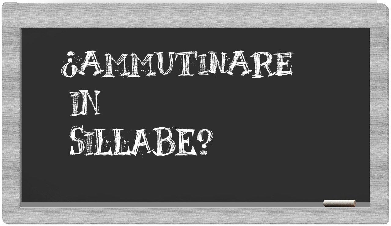 ¿ammutinare en sílabas?