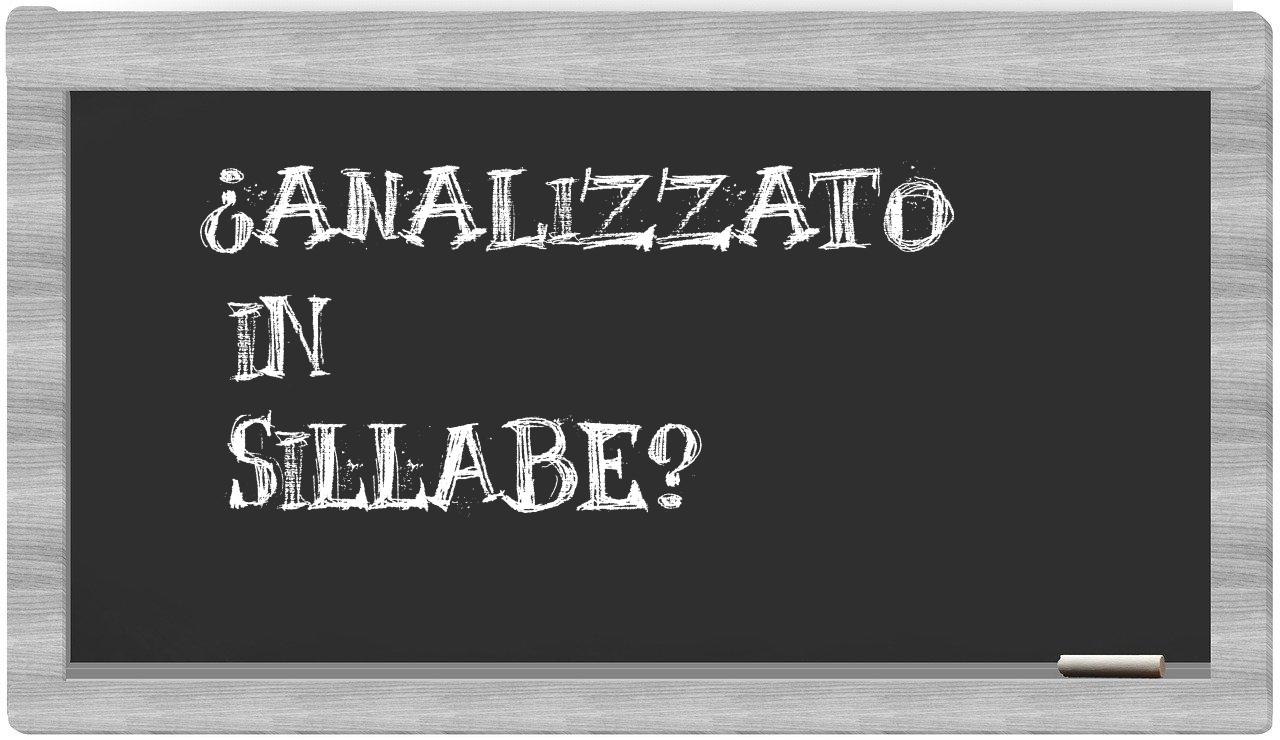 analizzato in syllables