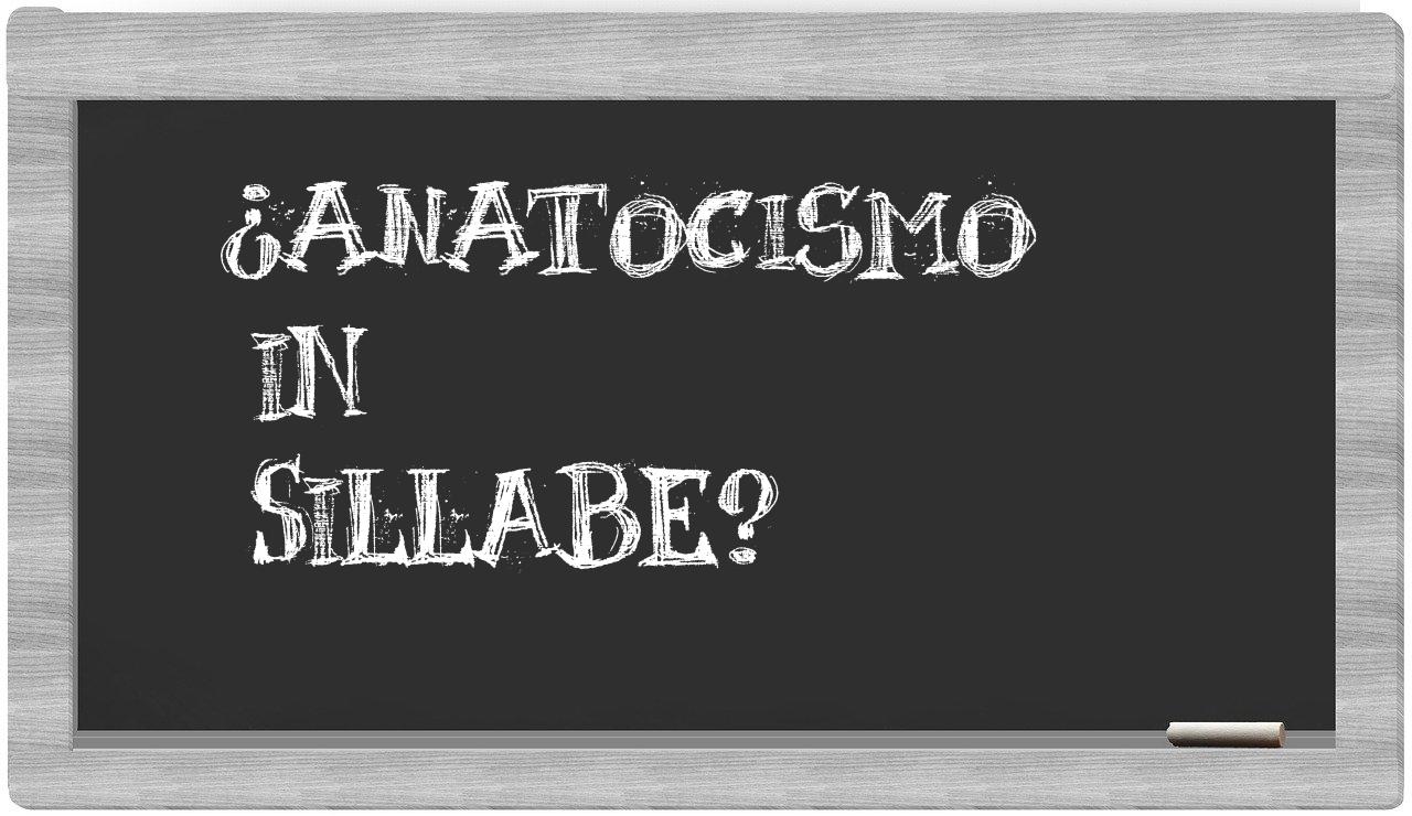 anatocismo in syllables