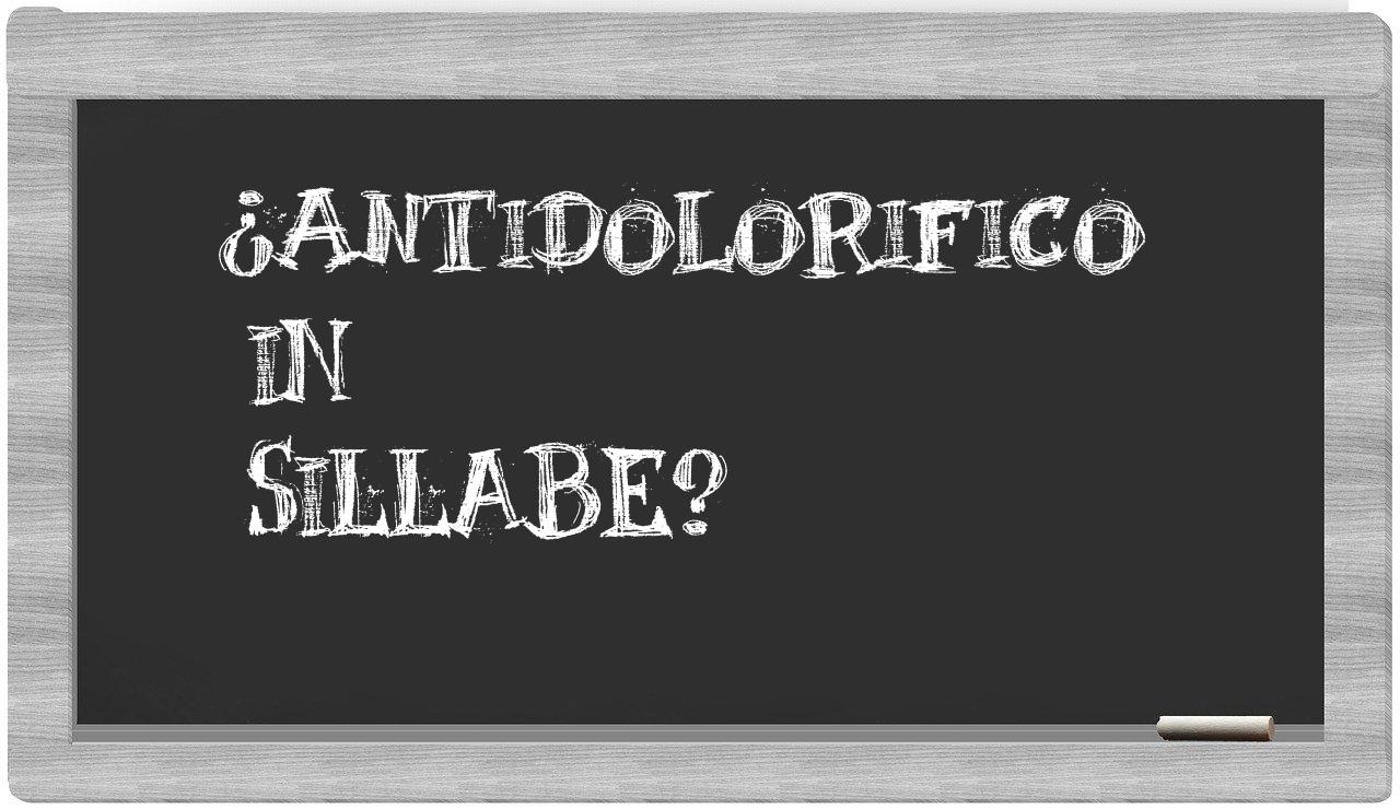 antidolorifico in syllables