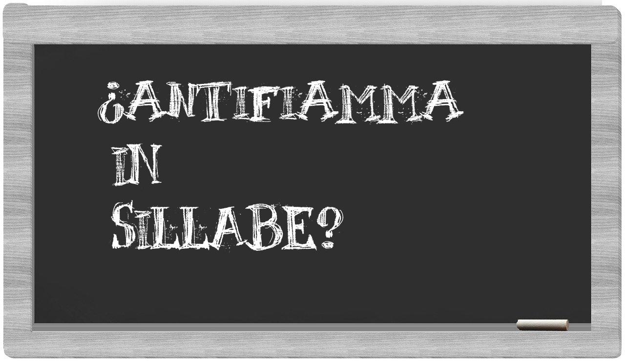 antifiamma in syllables