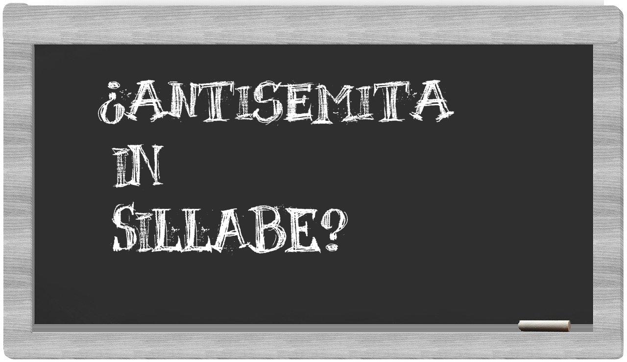 antisemita in syllables