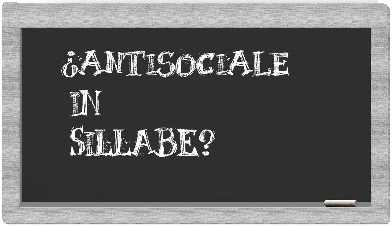 antisociale in syllables