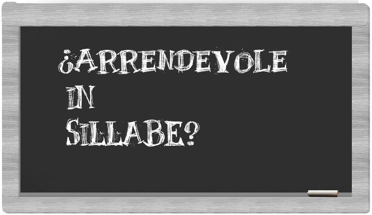 ¿arrendevole en sílabas?