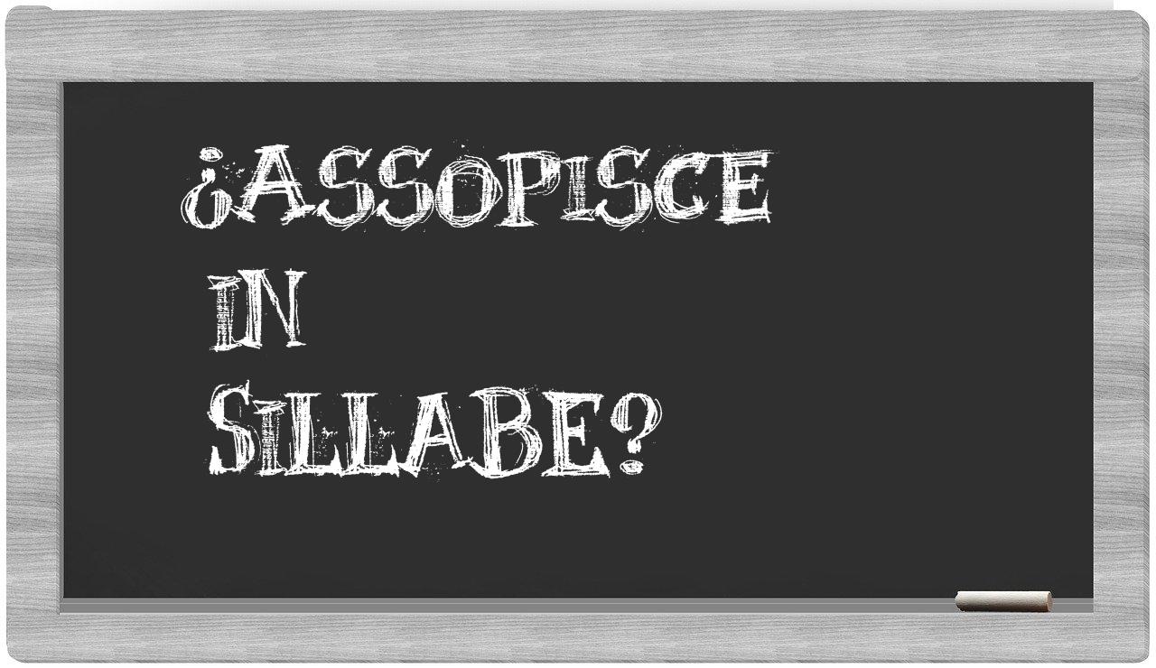 ¿assopisce en sílabas?