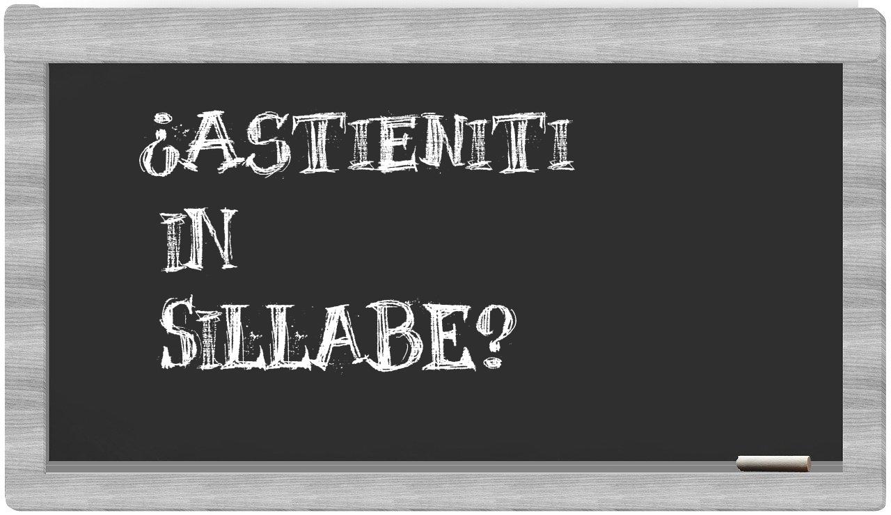¿astieniti en sílabas?