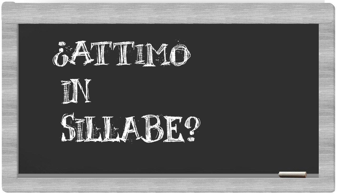¿attimo en sílabas?