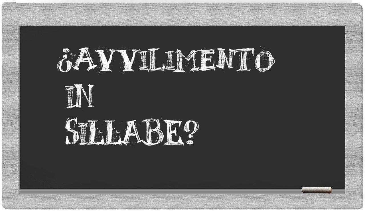 ¿avvilimento en sílabas?