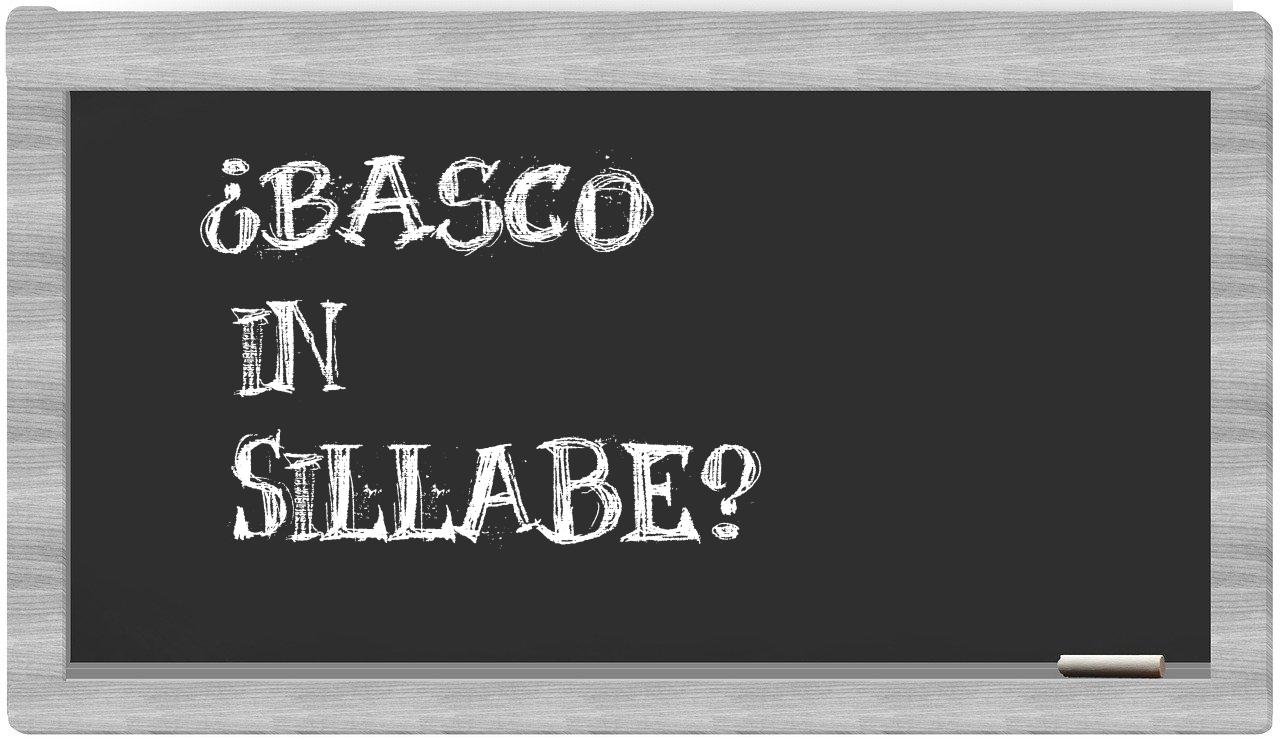 ¿basco en sílabas?