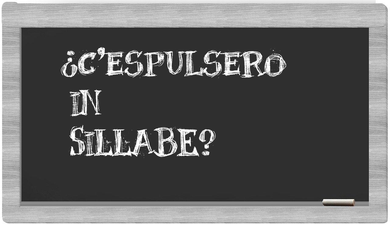 ¿c'espulsero en sílabas?