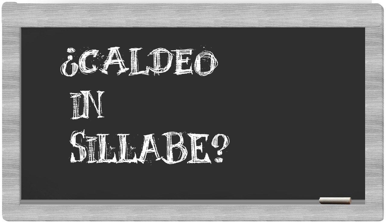 ¿caldeo en sílabas?
