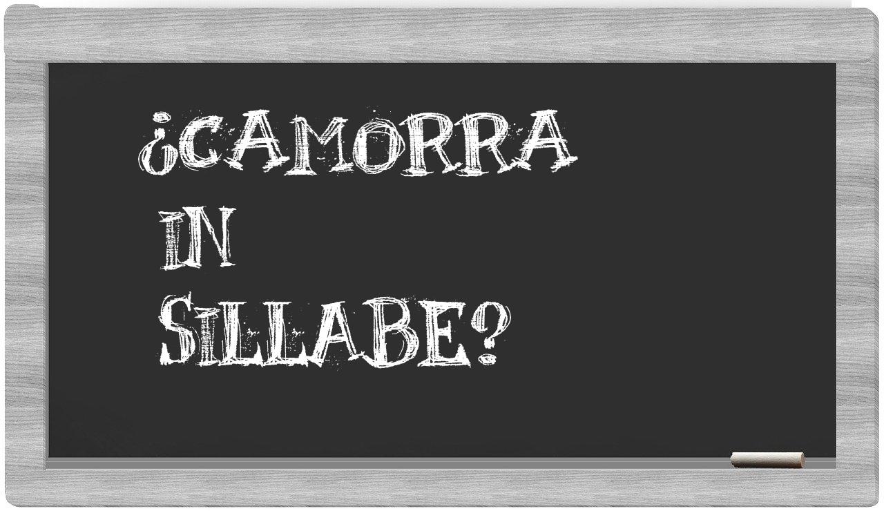 ¿camorra en sílabas?