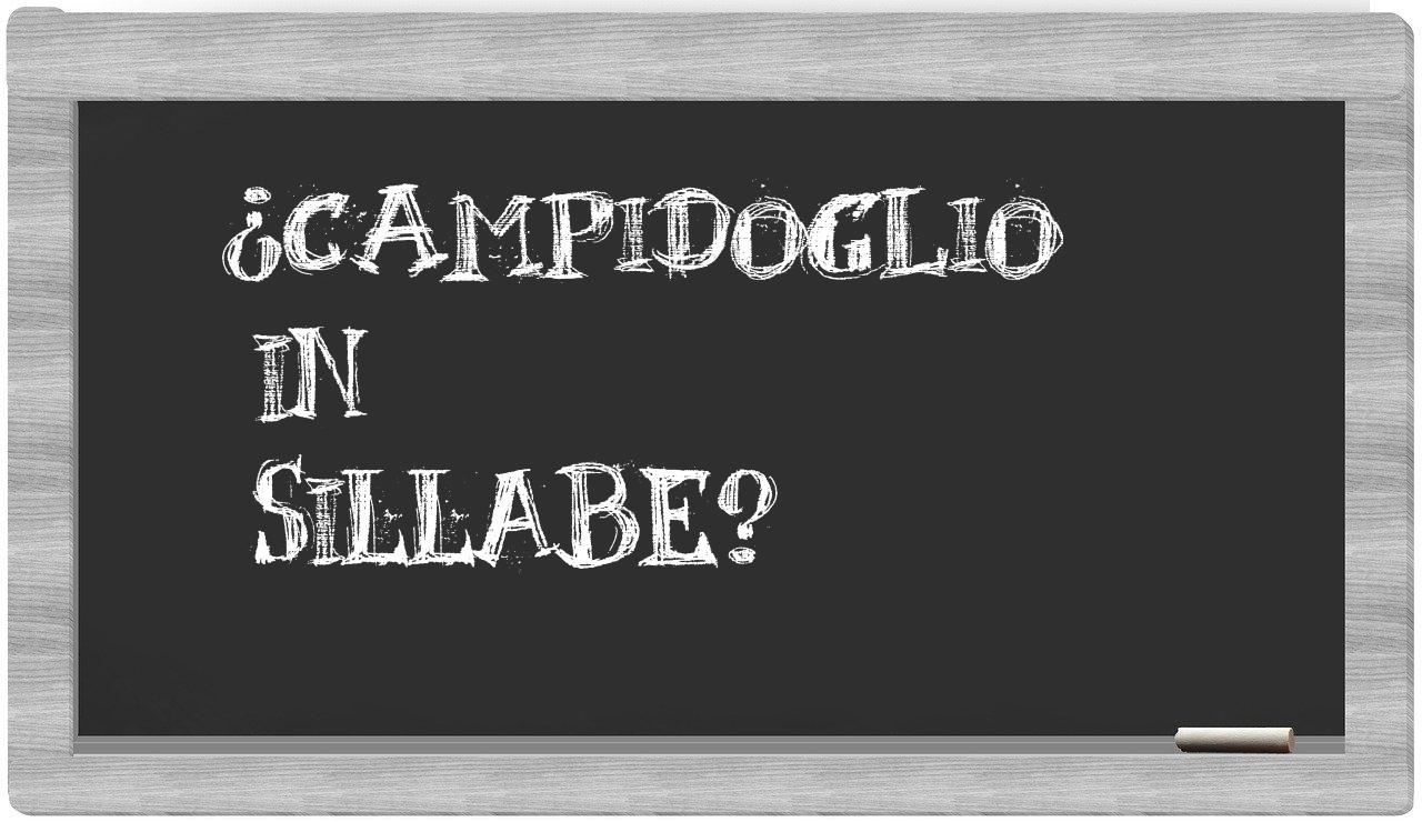 ¿campidoglio en sílabas?