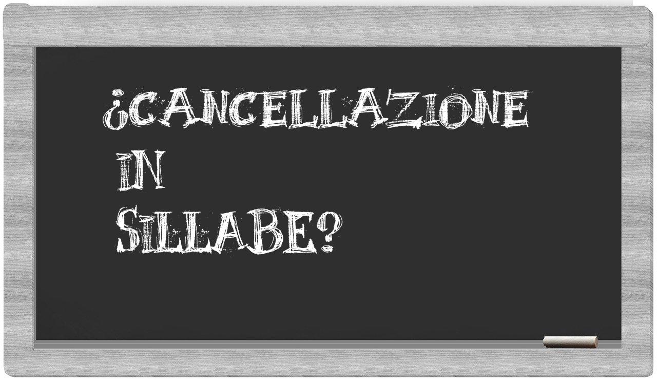 ¿cancellazione en sílabas?