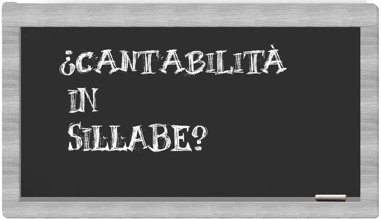 ¿cantabilità en sílabas?