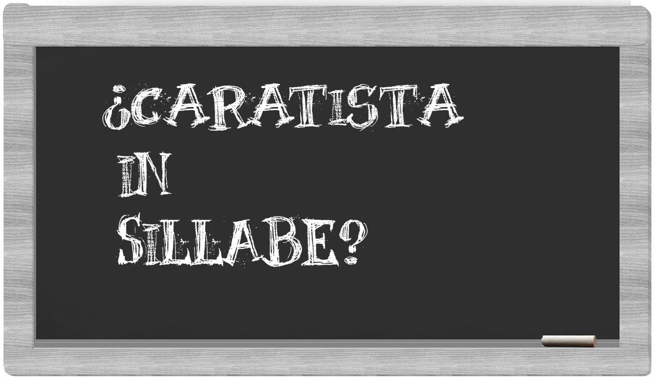 caratista in syllables