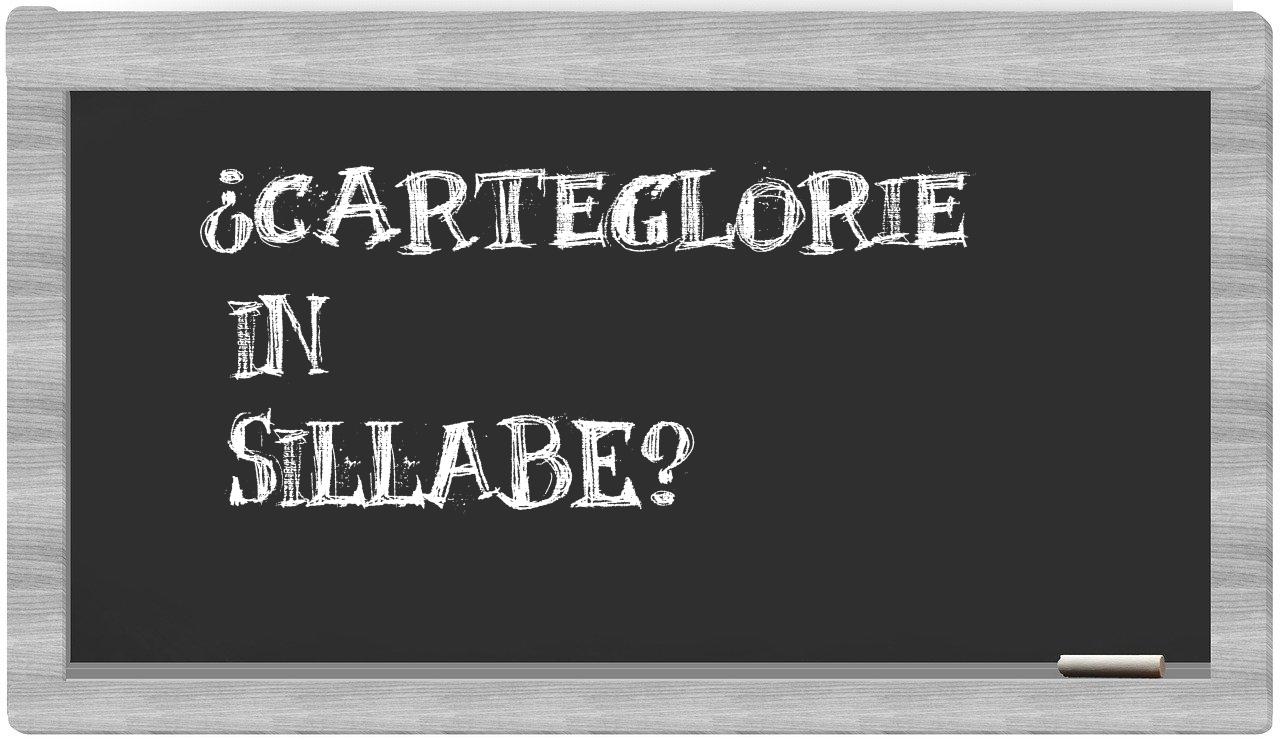 carteglorie in syllables