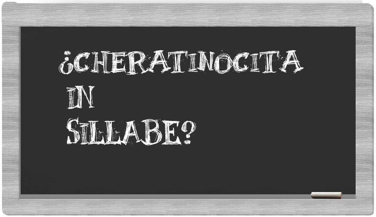 cheratinocita in syllables