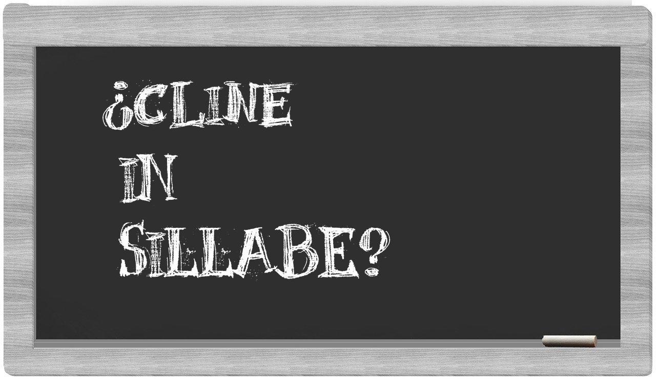 ¿cline en sílabas?