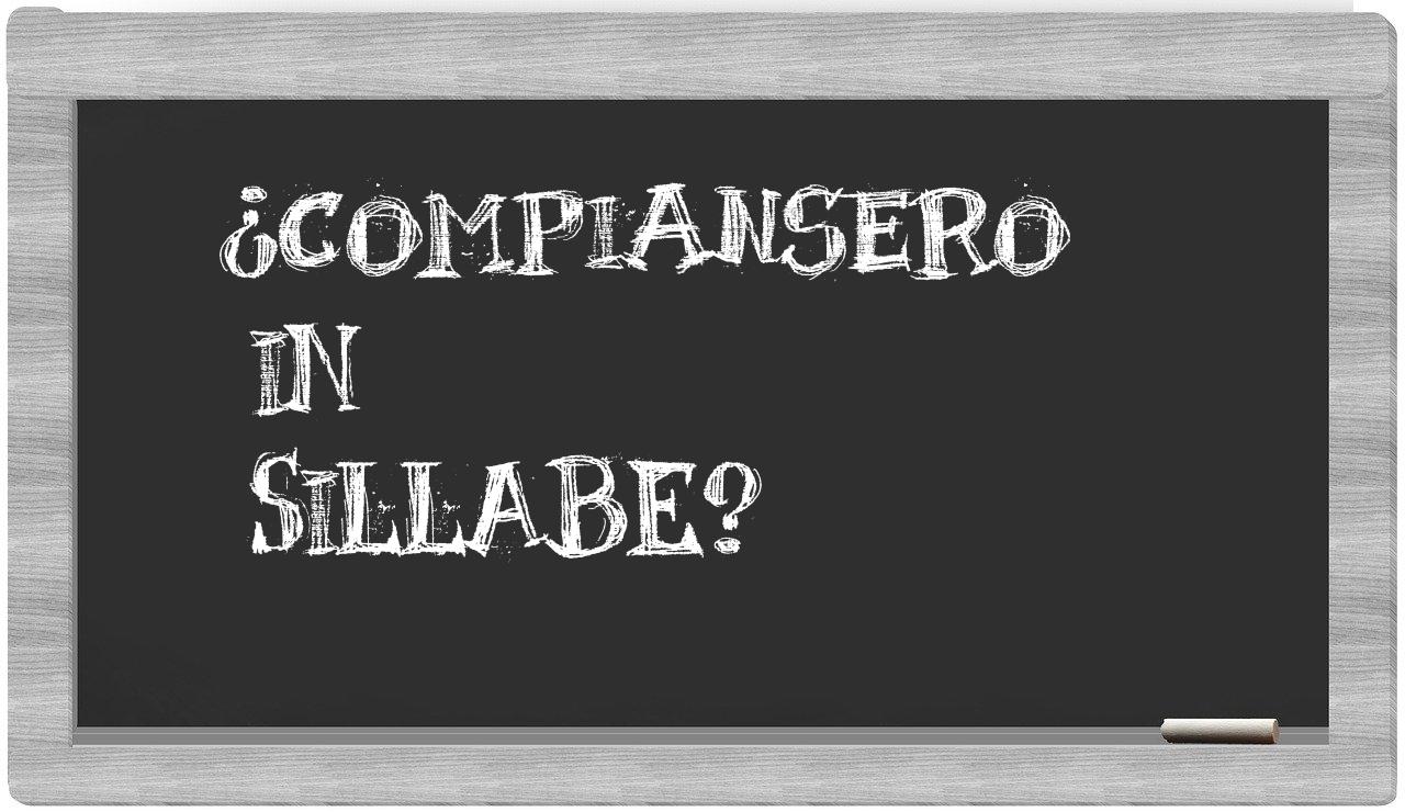 compiansero in syllables