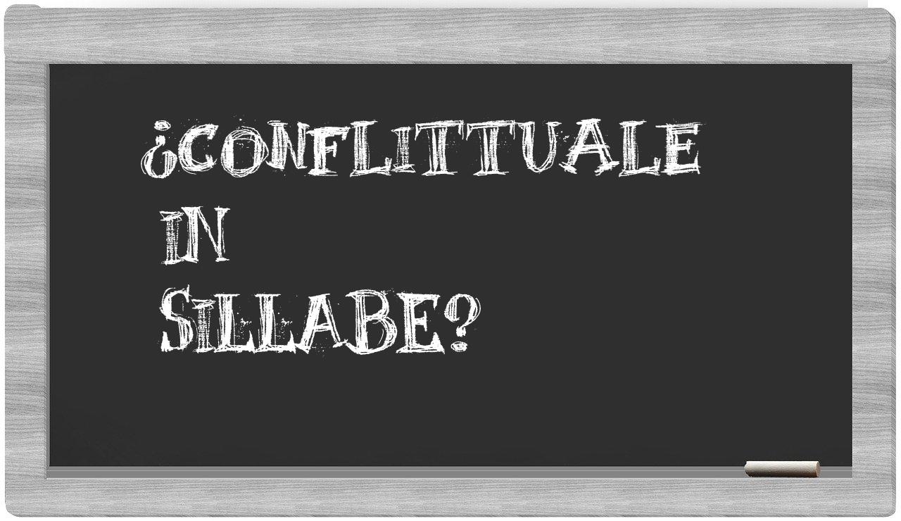 conflittuale in syllables