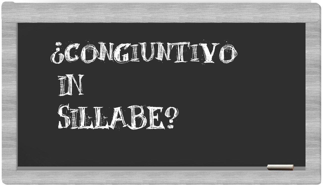 ¿congiuntivo en sílabas?