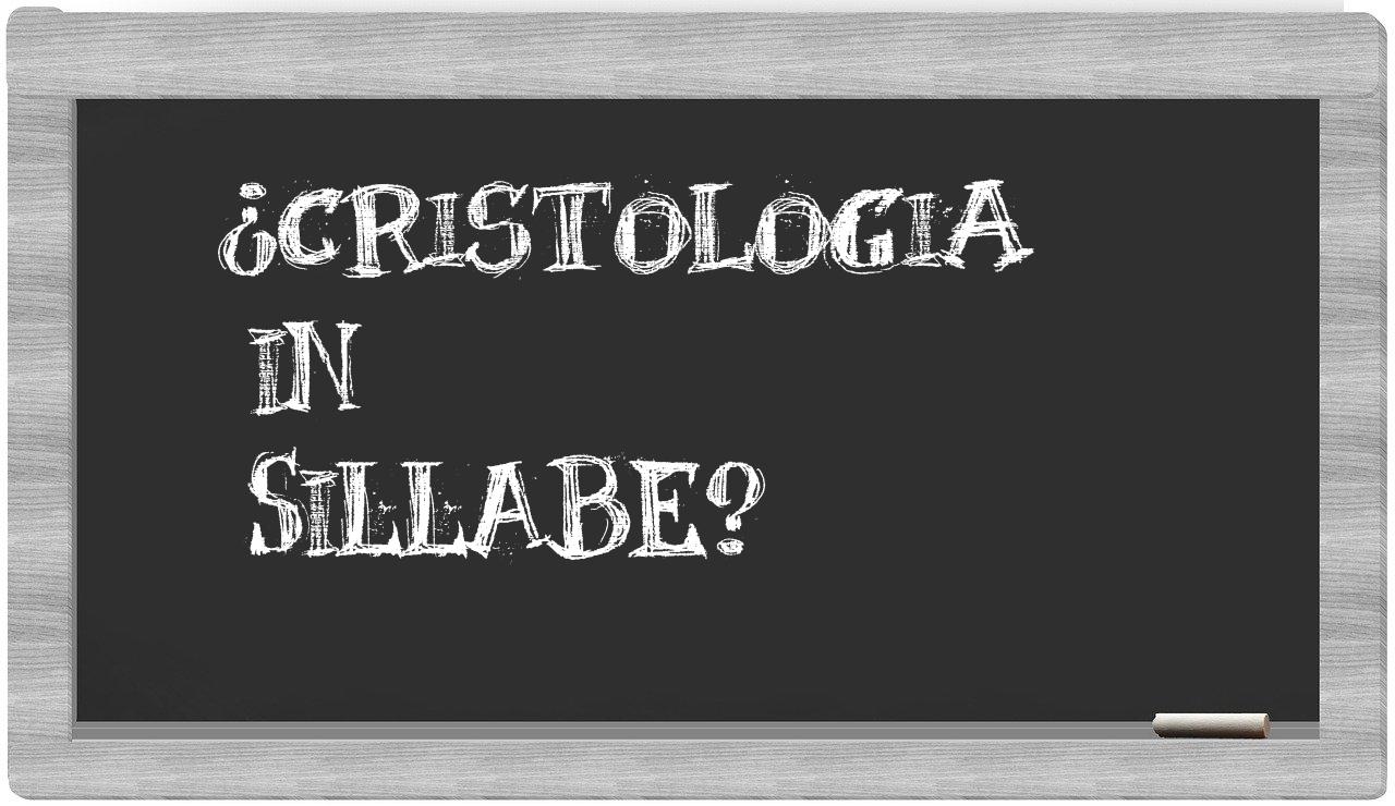 cristologia in syllables