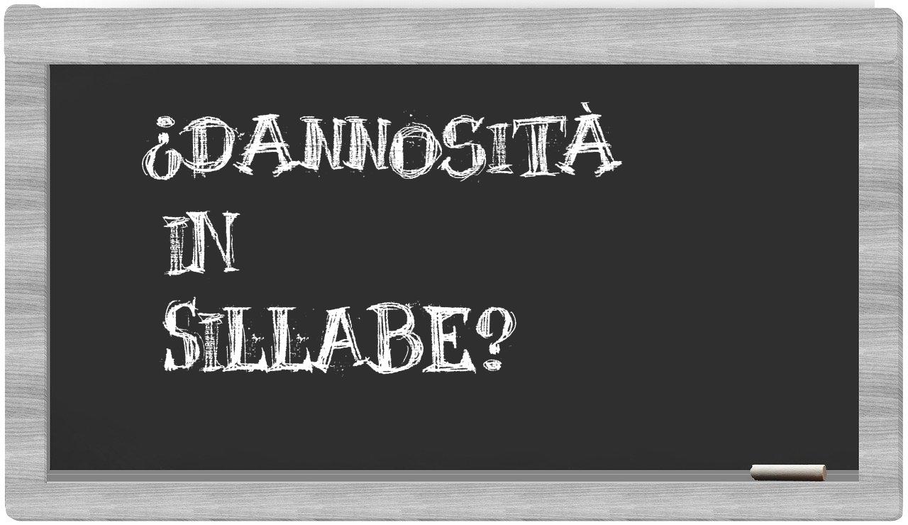 ¿dannosità en sílabas?