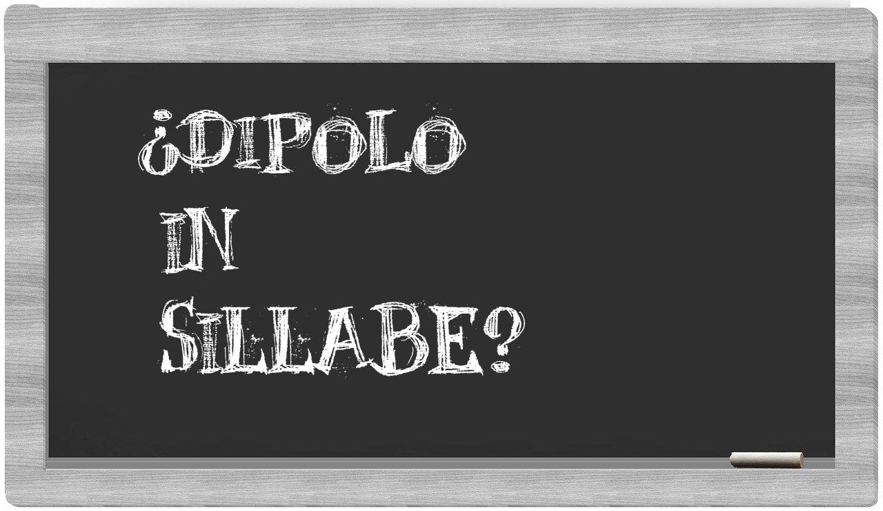¿dipolo en sílabas?