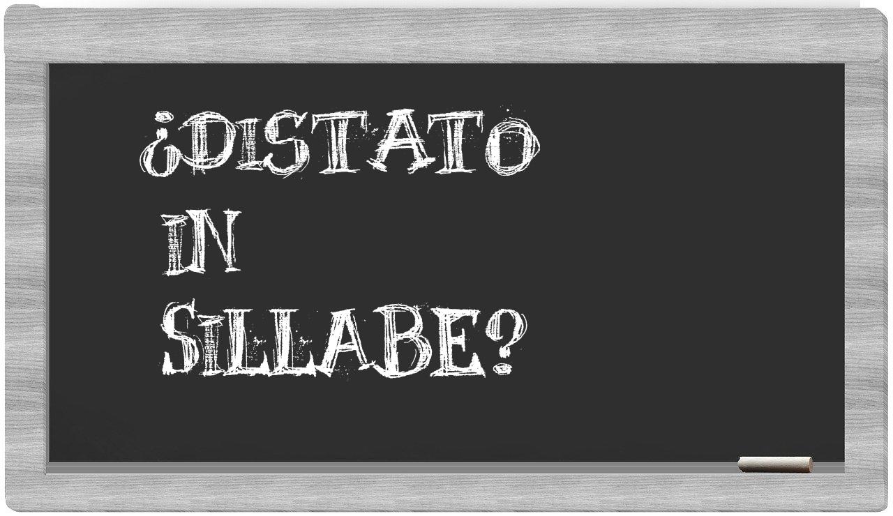 ¿distato en sílabas?