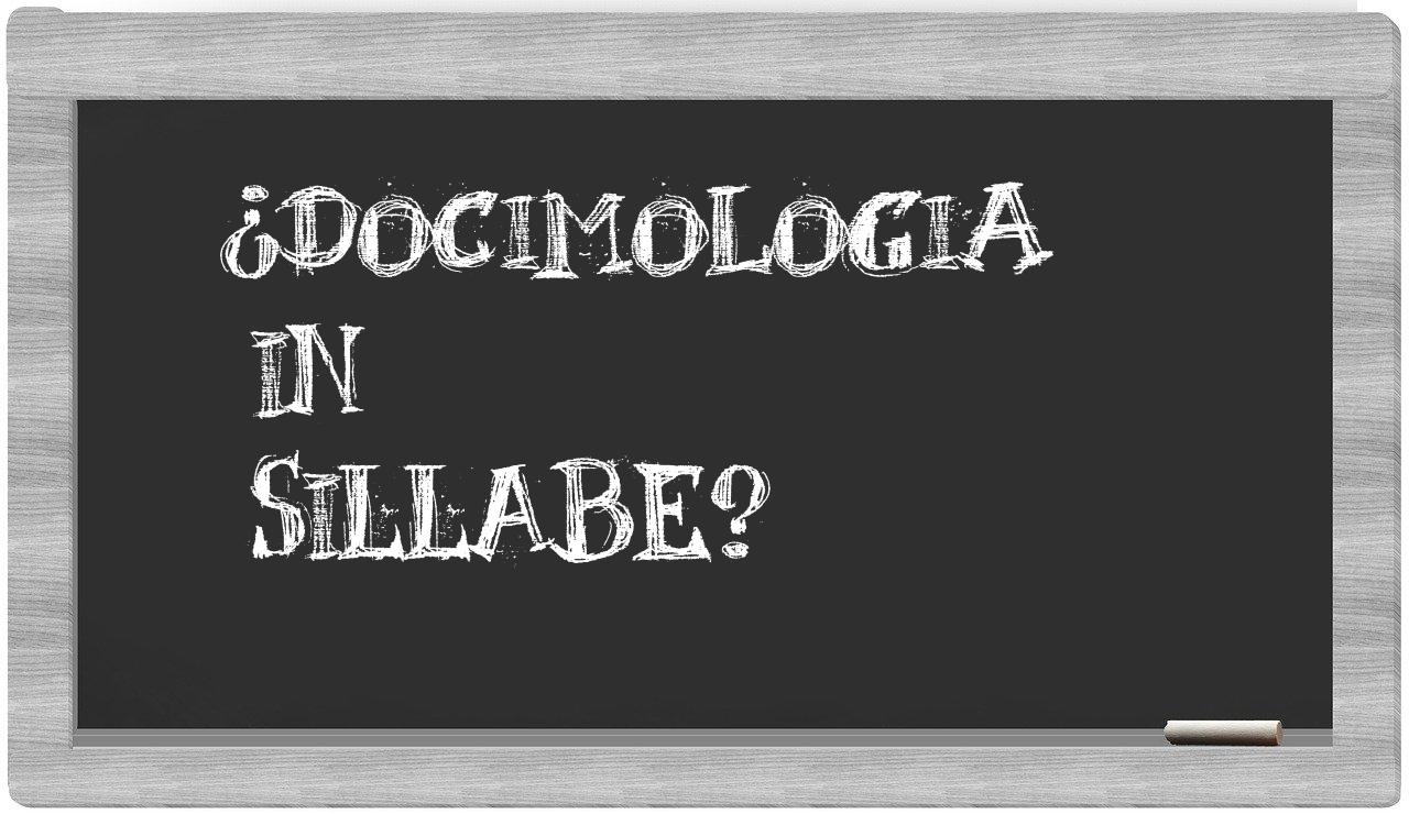 ¿docimologia en sílabas?