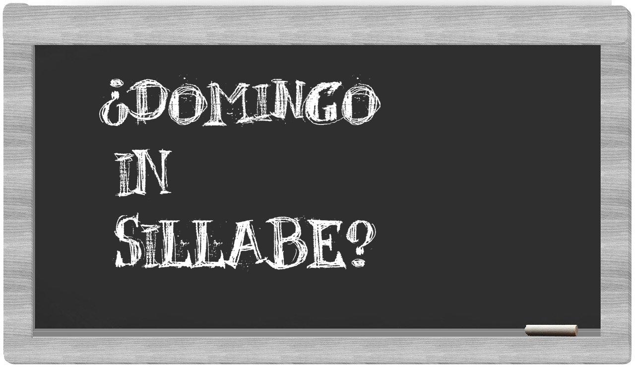 ¿domingo en sílabas?