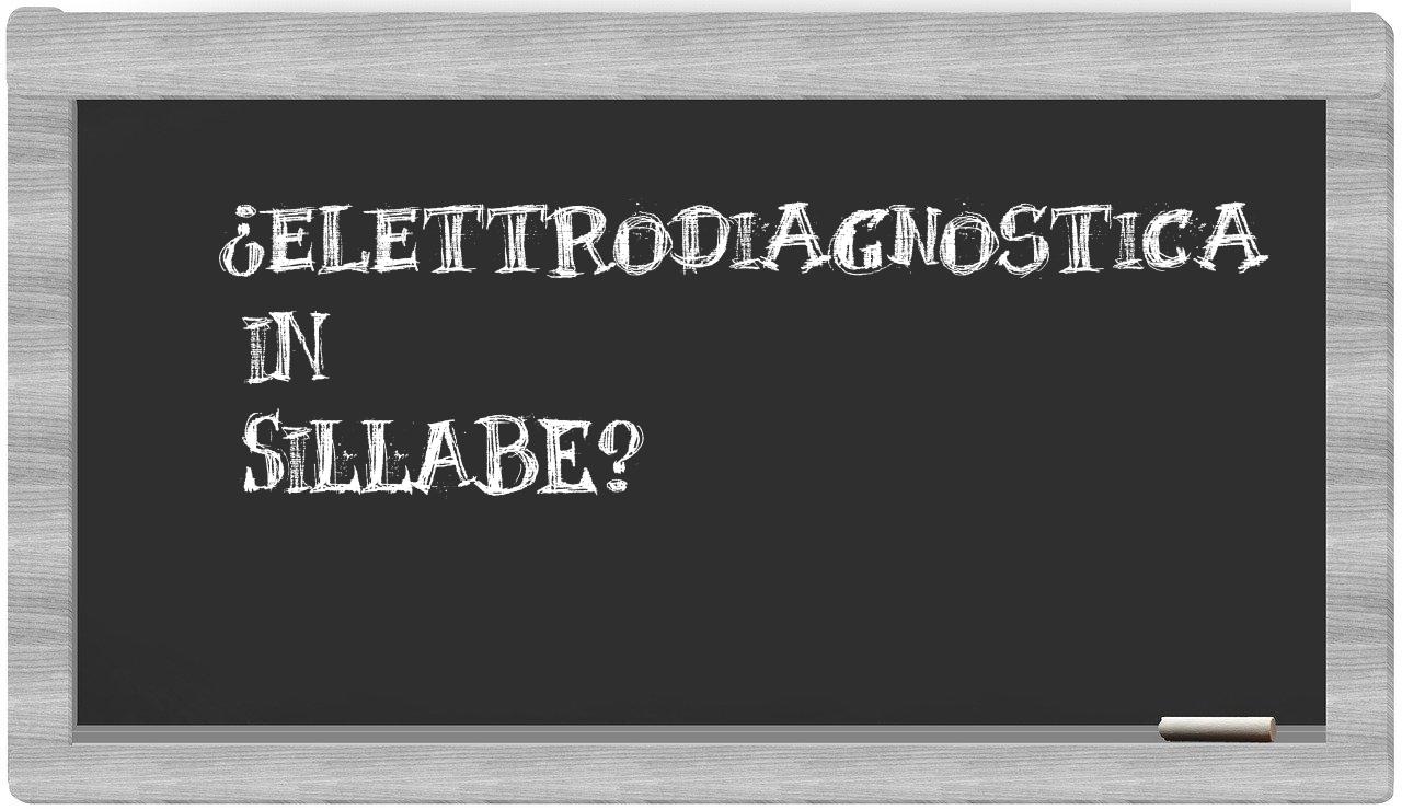 ¿elettrodiagnostica en sílabas?