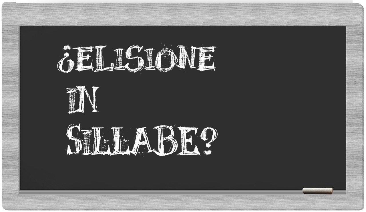 ¿elisione en sílabas?