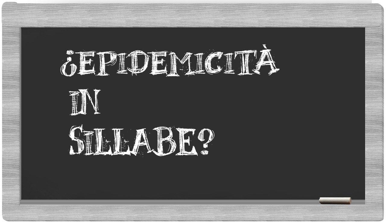 ¿epidemicità en sílabas?