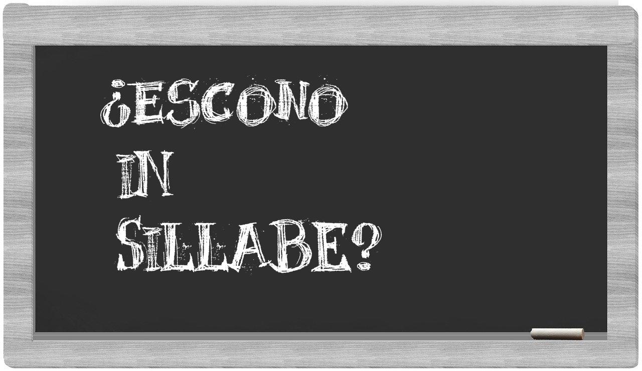 ¿escono en sílabas?