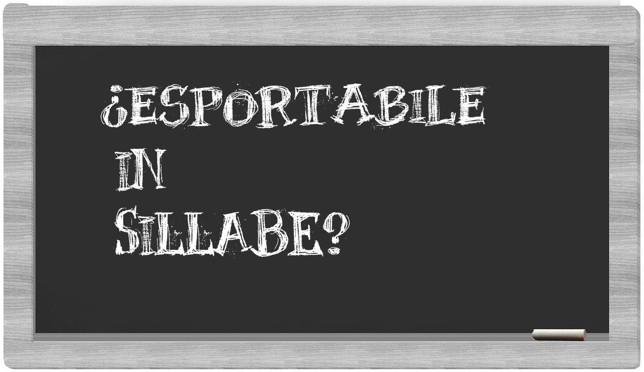 ¿esportabile en sílabas?