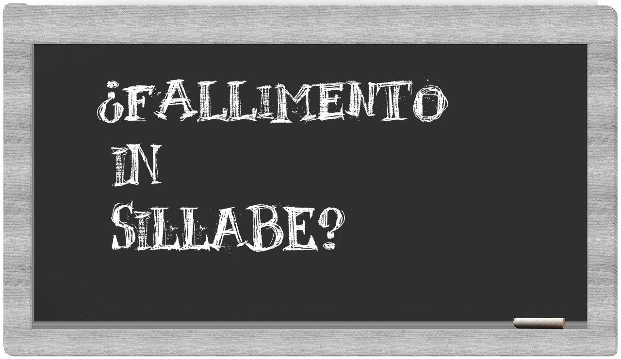 ¿fallimento en sílabas?
