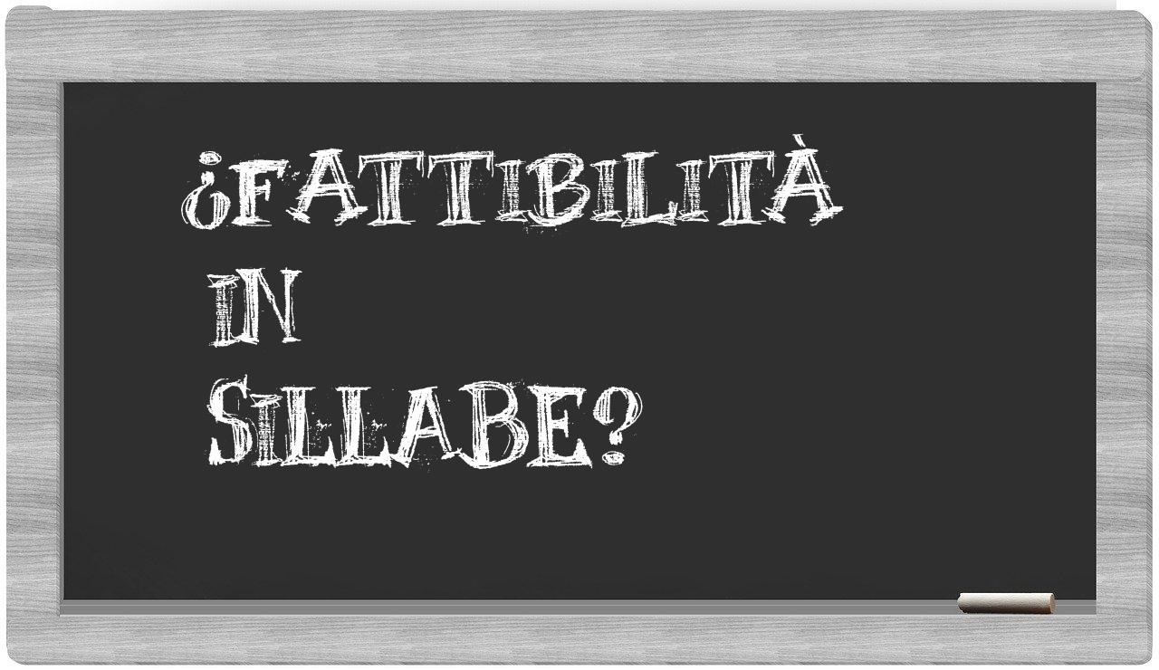 ¿fattibilità en sílabas?